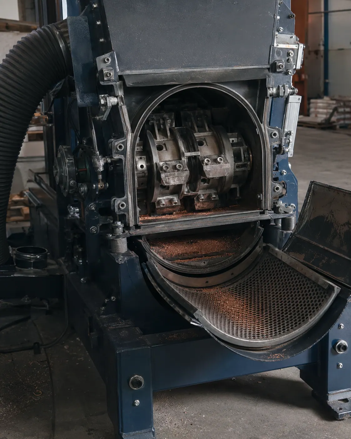 Mechanisches Detail der Kabelrecyclingausrüstung
