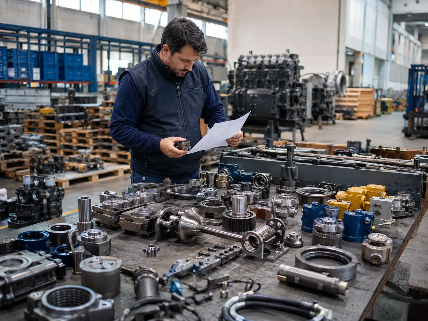 Verschiedene Industriekomponenten, bedarfsgerecht beschafft