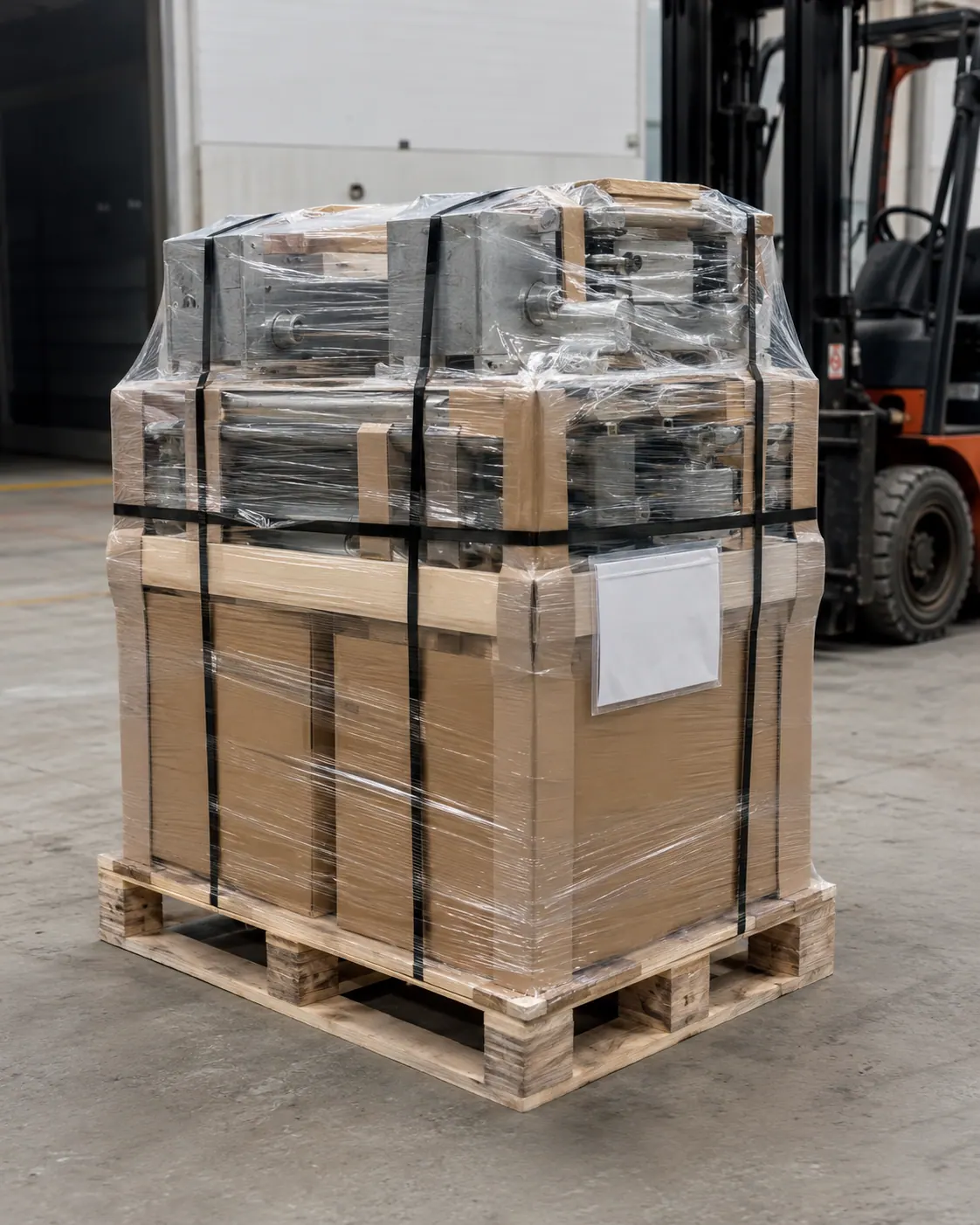 Industrieversand gesichert auf einer Palette